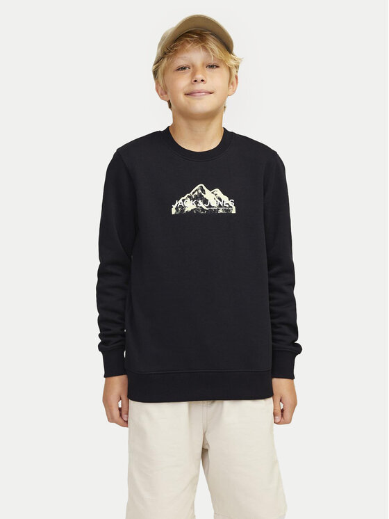 Jack&Jones Junior Jopa Mountain Logo 12263372 Črna Relaxed Fit