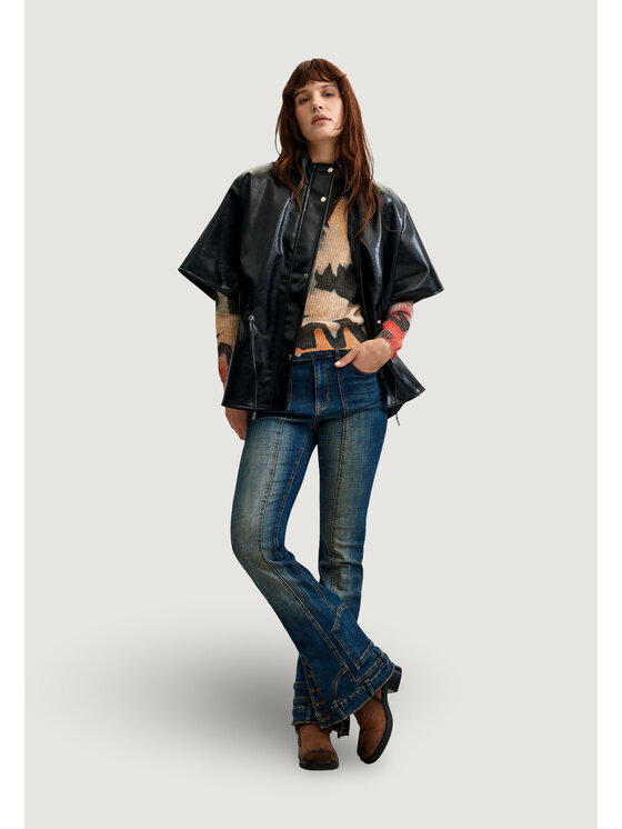 Desigual Desigual Bolerko PONCHO_RICHMOND PASADAS B Czarny Fluid Fit