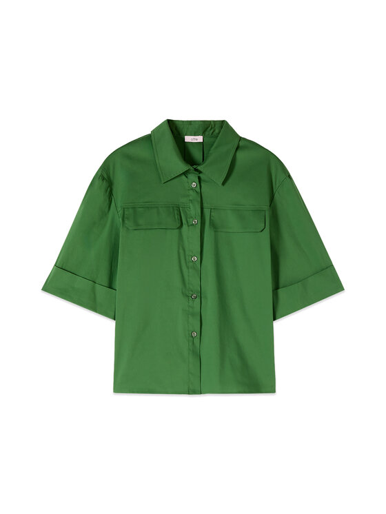 Oltre Oltre Camicia 5074R103205N005 Verde Boxy Fit