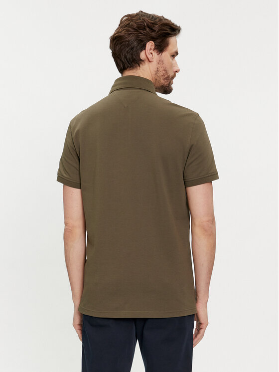 Tommy Hilfiger Tommy Hilfiger Тениска с яка и копчета 1985 MW0MW17770 Каки Regular Fit