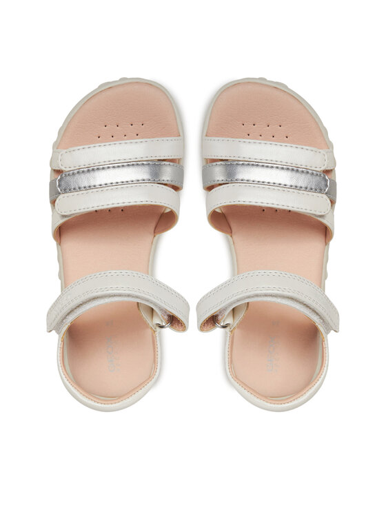 Geox Geox Sandały J Sandal Haiti Girl J458ZD 000NF C0459 S Biały