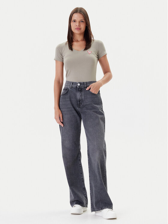 Guess Guess Póló W2YI45 J1314 Khaki Slim Fit
