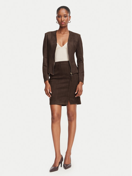 Rinascimento Rinascimento Spódnica mini CFC0130583003 Brązowy ciemny Slim Fit