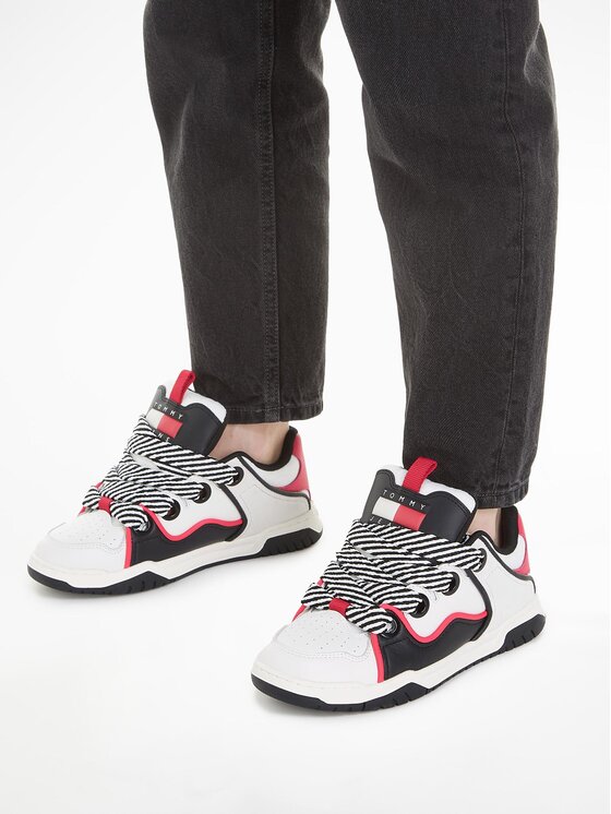 Tommy Jeans Tommy Jeans Sneakersy Tjw Skate Sneaker Oversize Lace EN0EN02279 Bílá
