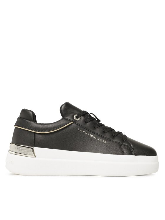 Tommy Hilfiger Tommy Hilfiger Sneakersy Lux Metallic Cupsole Sneaker FW0FW07030 Čierna
