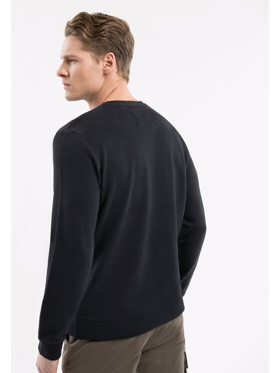 Volcano Volcano Bluza B-ANDY Czarny Regular Fit