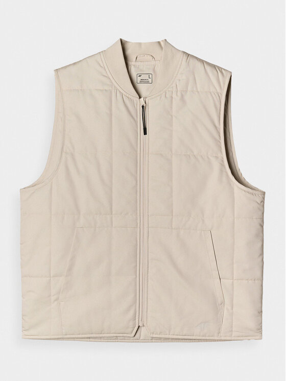 4F 4F Gilet 4FRAW24TVESM171-12S Bianco Regular Fit