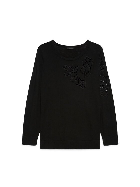 Fiorella Rubino Fiorella Rubino Sweter M212L008490N033 Czarny Regular Fit