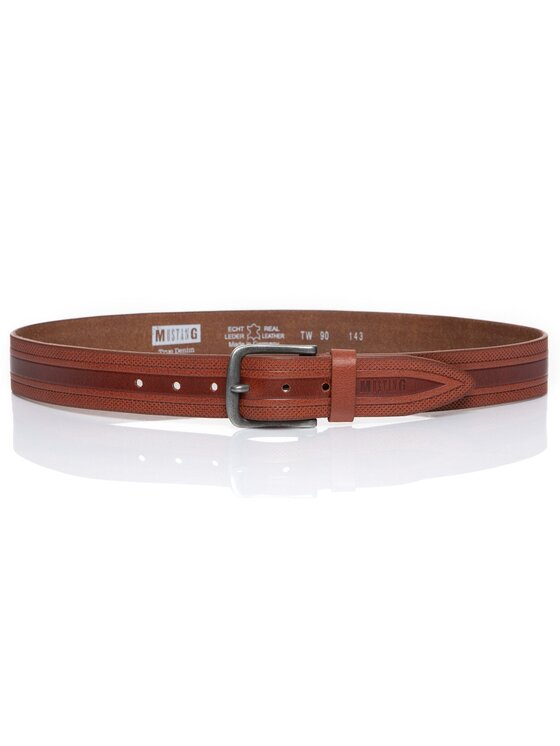 Mustang Mustang Pasek Męski BELT Brązowy