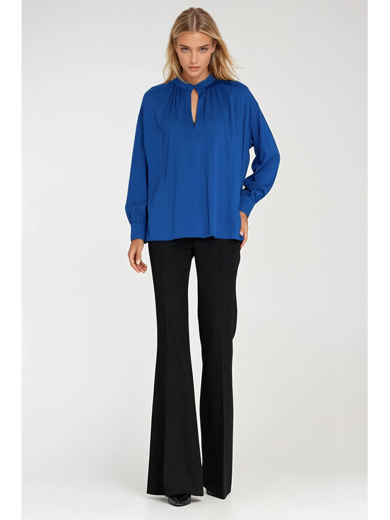 NIFE NIFE Halenka B197 Modrá Oversize
