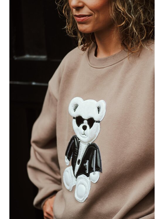 Bejbi Story Bejbi Story Bluza Jackson Teddy dla mamy i taty Brązowy Oversize