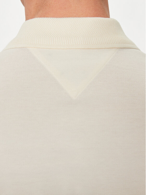 Tommy Hilfiger Tommy Hilfiger Тениска с яка и копчета Boucle Embro MW0MW34771 Бежов Regular Fit