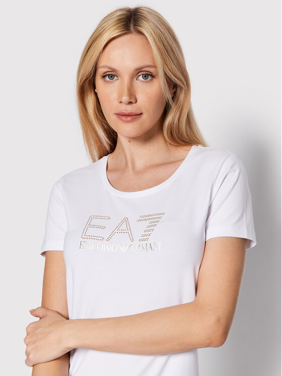 T-shirt 8NTT24 TJ2HZ 1100 Bianco Slim Fit