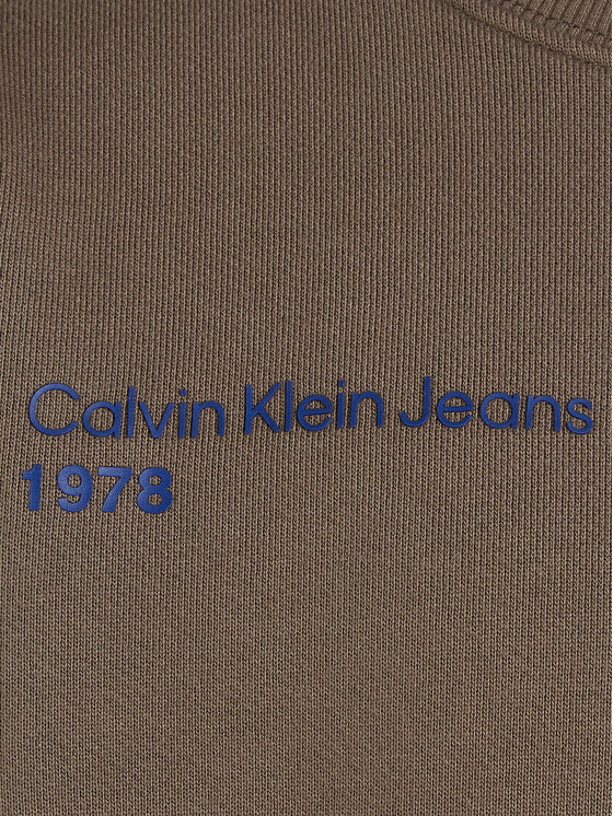 Calvin Klein Jeans Calvin Klein Jeans Majica dugih rukava Terry Graphic Cn IB0IB02212 Siva Regular Fit