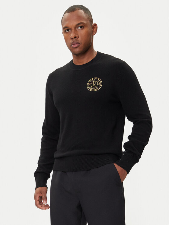 Versace Jeans Couture Versace Jeans Couture Sweater 79GAFM00 CMH81 Fekete Regular Fit