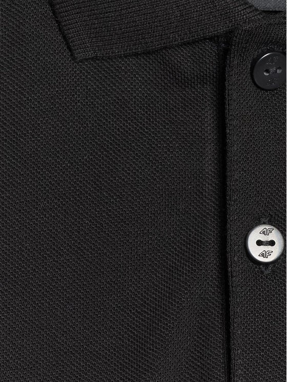 4F 4F Polo BASIC+ Czarny Regular Fit