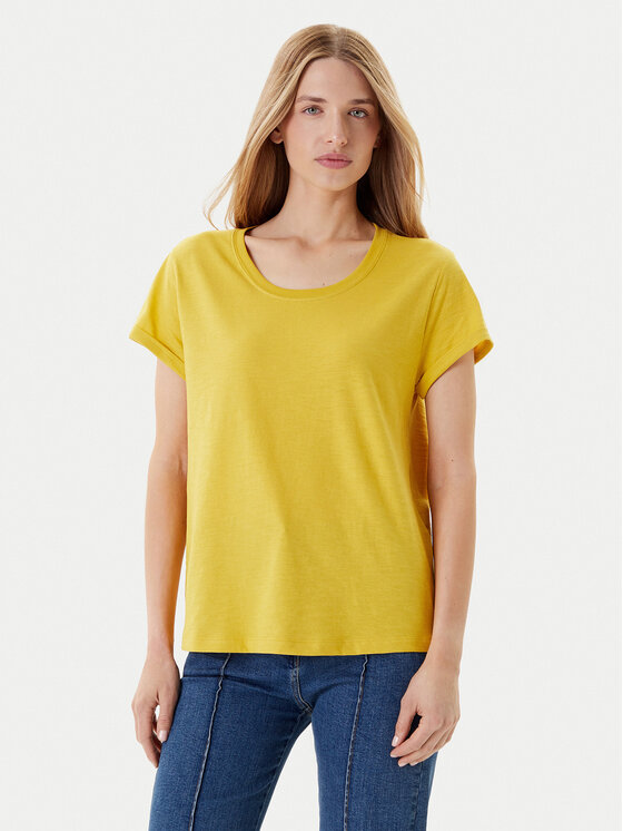 United Colors Of Benetton United Colors Of Benetton Majica 3BVXD109F Rumena Regular Fit