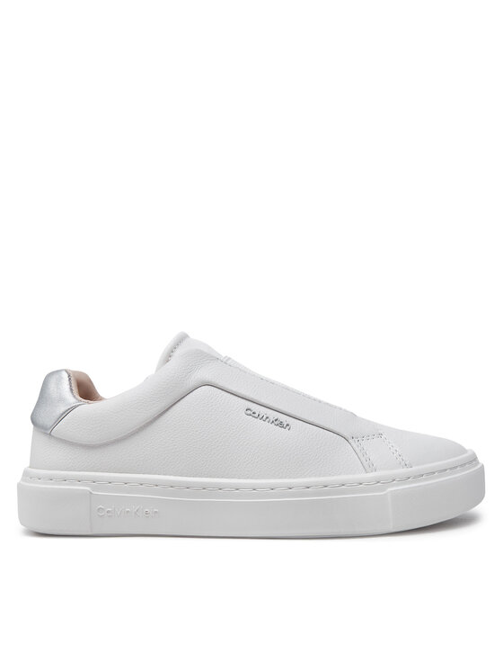 Calvin Klein Snīkeri Cupsole Slip On W/Ml HW0HW02289 Balts