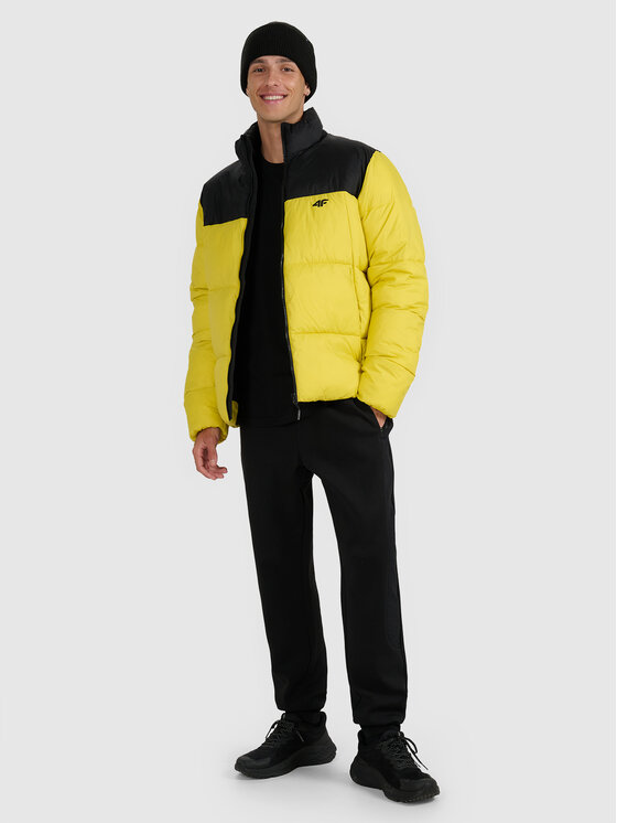 4F 4F Kurtka puchowa APRES SKI Zielony jasny Regular Fit