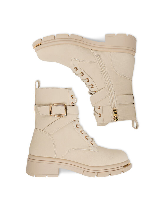 DeeZee DeeZee Schnürschuhe 60187-1 Écru