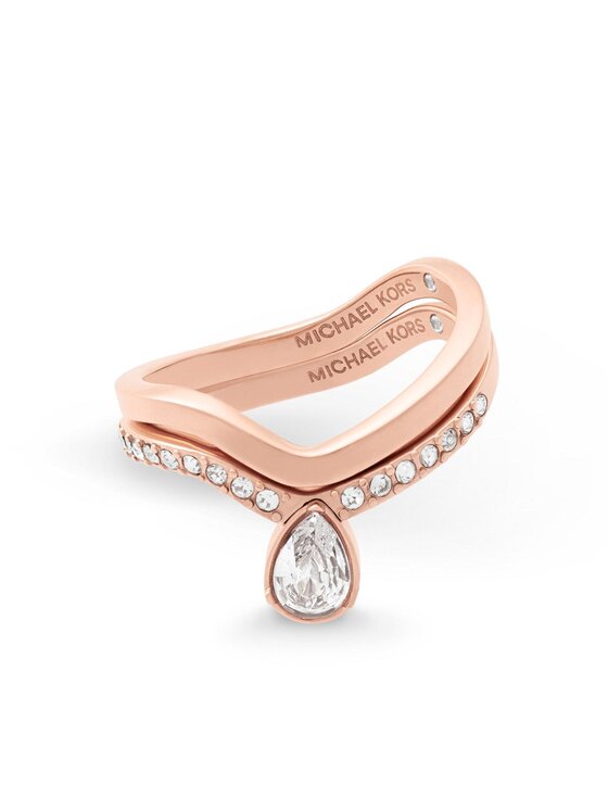 Michael Kors Michael Kors Pierścionek MKJ7126791504 Różowe złoto