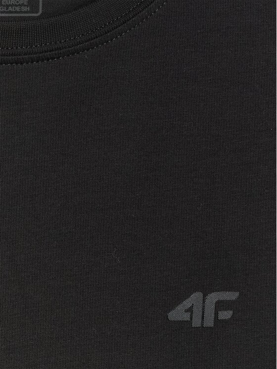 4F 4F T-shirt 4FWMM00TTSHF3306-20S Nero Authentic Slim Fit