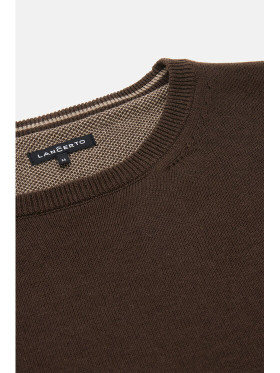Lancerto Lancerto Sweter Morey SW073223000018 Brązowy Regular Fit