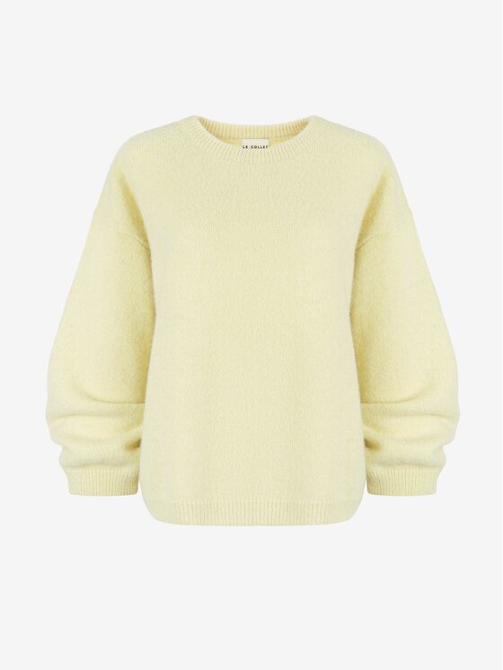 Le Collet Le Collet Sweter DIANA Żółty jasny Oversize