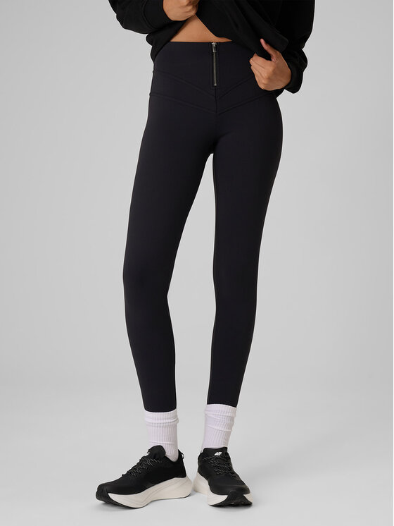 4F 4F Legginsy DRAGONFLY Czarny Slim Fit