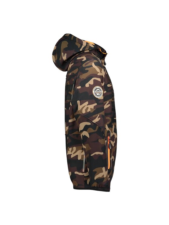 Geographical Norway Geographical Norway Kurtka softshell WU1057H-GN-KAKI-ORANGE Brązowy Regular Fit