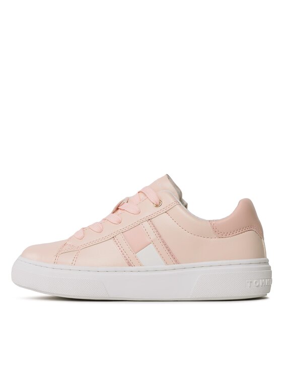 Tommy Hilfiger Tommy Hilfiger Sneakersy Flag Low Cut Lace-Up Sneaker T3A9-32703-1355 S Różowy