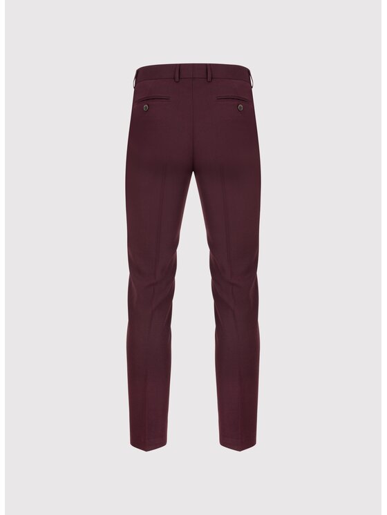 Pako Lorente Pako Lorente Spodnie garniturowe P25SF-6G-003 Bordowy Super Slim Fit