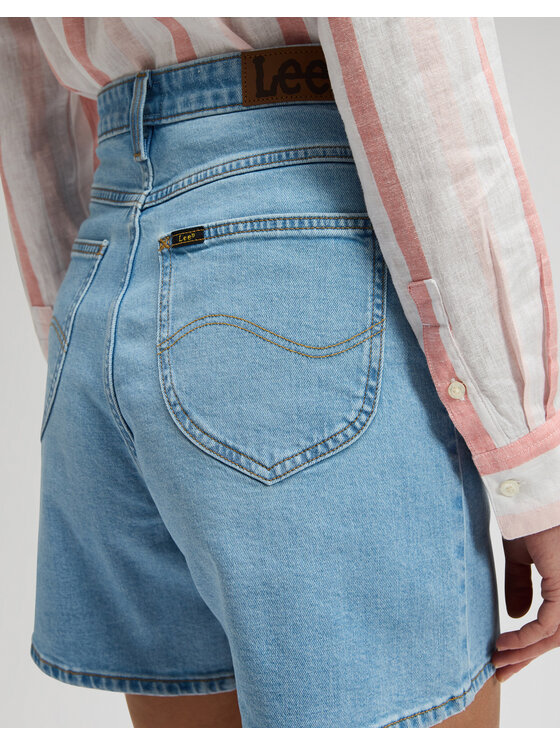 Lee Lee Szorty jeansowe STELLA SHORT Niebieski Regular Fit