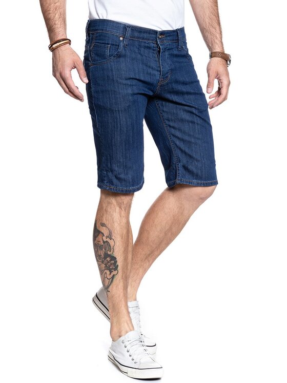 Mustang Mustang Pantaloncini di jeans 5 POCKET SHORT Blu Regular Fit