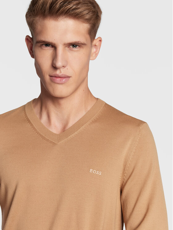 BOSS Boss Pulover Baram-L 50476363 Rjava Regular Fit