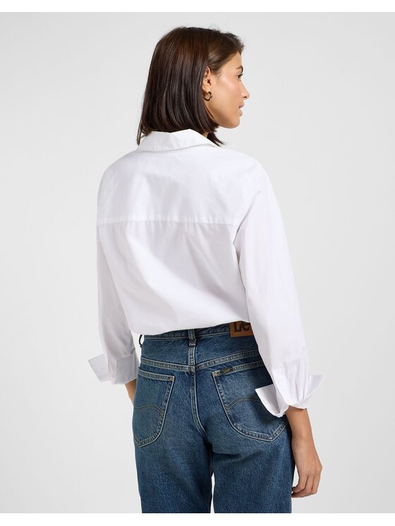 Lee Lee Koszula 112363427 Biały Regular Fit