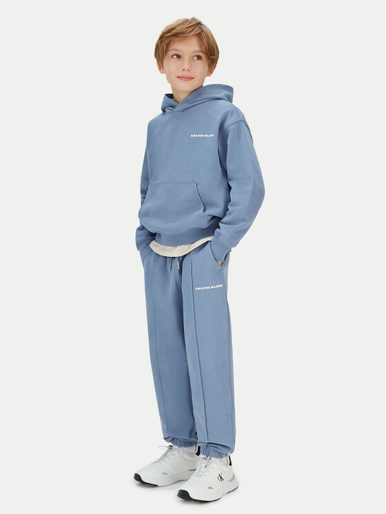 Calvin Klein Jeans Calvin Klein Jeans Teplákové kalhoty Pintuck IB0IB02605 Modrá Relaxed Fit