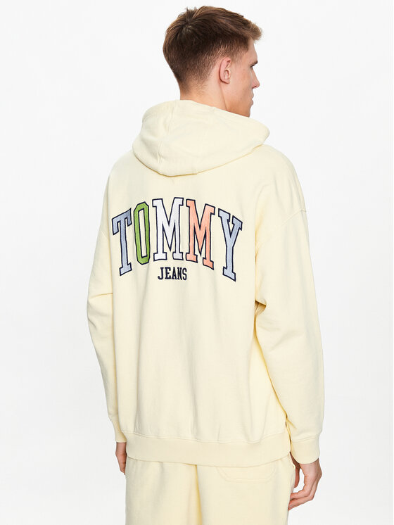 Tommy Jeans Sweatshirt Collegie DM0DM16371 Gelb Relaxed Fit 