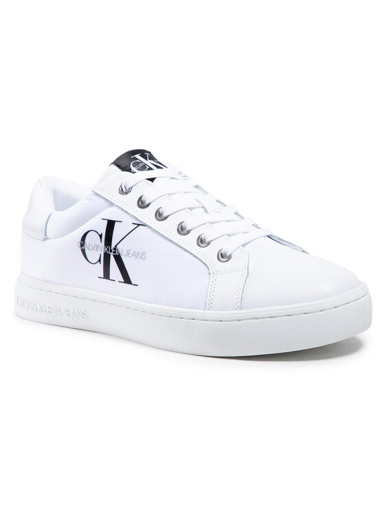 Calvin Klein Jeans Sneakers Cupsole Sneaker Laceup YM0YM00029 Blanc •  Modivo.fr