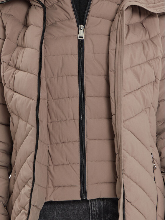 DKNY DKNY Geacă de iarnă DLEMPN46 Bej Slim Fit