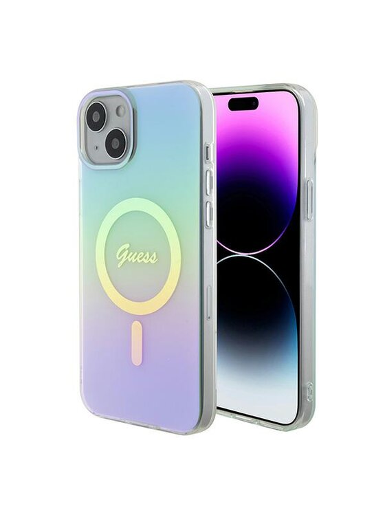 Guess Guess Etui na telefon iPhone 15 Plus Niebieski