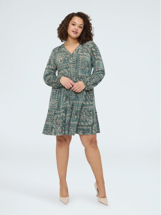 Fiorella Rubino Fiorella Rubino Sukienka codzienna 7035L001209N0V5 Zielony A-Line Fit