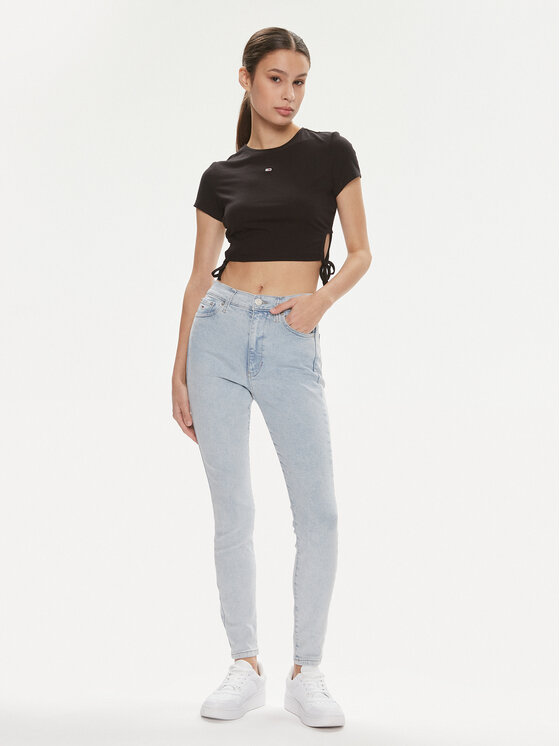 Tommy Jeans Tommy Jeans Traperice Sylvia DW0DW17589 Plava Skinny Fit