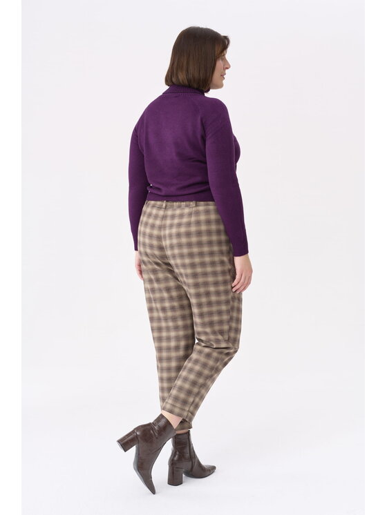 blue shadow blue shadow Spodnie damskie Loan Plus Size Beżowy Standard Fit
