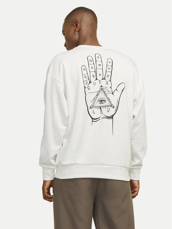 Jack&Jones Jack&Jones Sweatshirt Mystic 12257735 Weiß Relaxed Fit