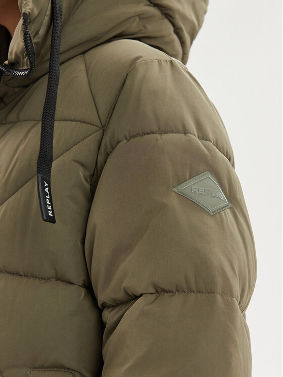 REPLAY REPLAY Зимно яке W7664R.000.84466 Зелен Relaxed Fit