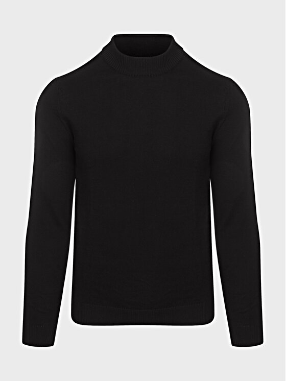 Evenemen Evenemen Sweter Półgolf Czarny Slim Fit