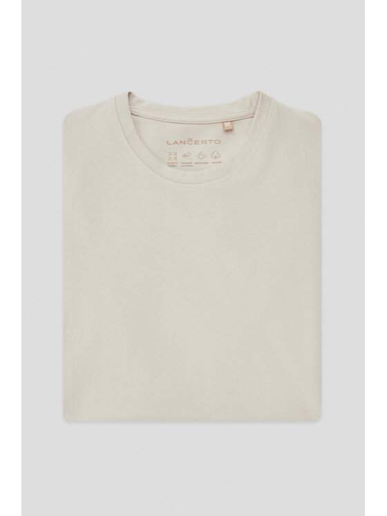 Lancerto Lancerto T-Shirt Jeffrey TS073124000039 Beżowy Regular Fit