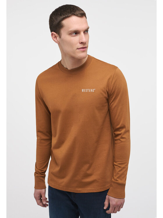 Mustang Mustang T-shirt ADRIAN C PRINT Marrone Regular Fit