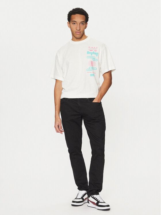 REPLAY Replay T-särk M6880 .000.2660 Valge Loose Fit